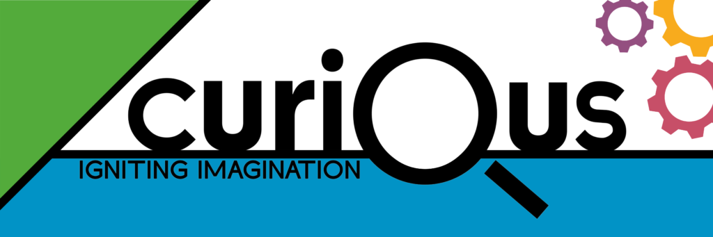 Curious Museum logo/banner.  "Curious Museum Igniting Imagination"