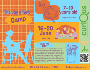 THE JOY OF ART: Experience the joy of making art while exploring techniques like one-point perspective, color blending to create planets, and making 3D effects. From designing tie-dye patterns to creating flags and hand structures, you'll use a variety of art media and your imagination to bring fun artworks to life.