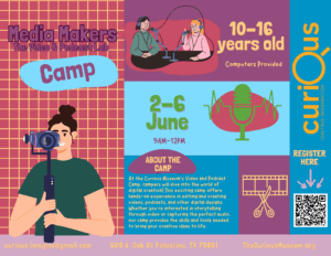 MEDIA MAKERS: At the Curious Museum's Video and Podcast Camp, kids get hands-on experience creating and editing videos, podcasts, and digital content. Campers learn essential storytelling and production skills to bring their creative ideas to life